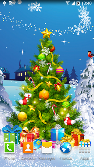 Screenshots of the live wallpaper Christmas 2015 for Android phone or tablet.
