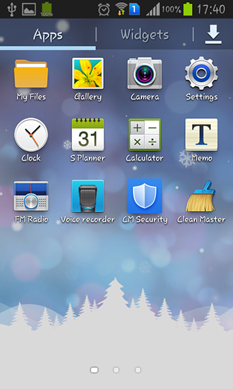 Screenshots of the live wallpaper Christmas dream for Android phone or tablet.