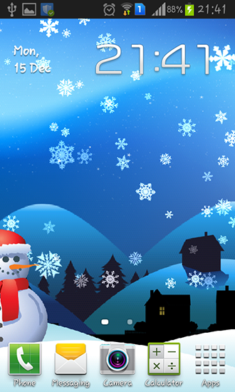Screenshots of the live wallpaper Christmas magic for Android phone or tablet.