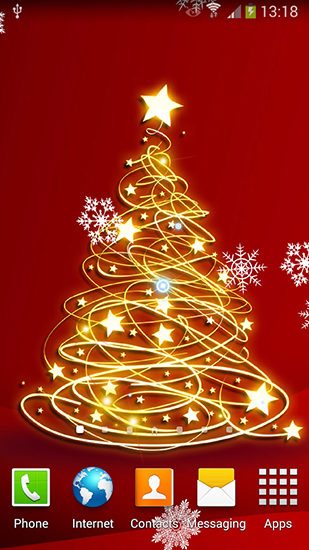 Screenshots of the live wallpaper Christmas tree 3D by Amax lwps for Android phone or tablet.