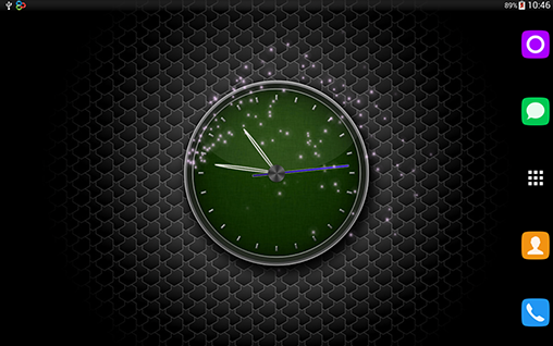 Screenshots of the live wallpaper Clock by T-Me Clocks for Android phone or tablet.