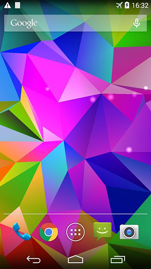 Screenshots of the live wallpaper Crystal 3D for Android phone or tablet.