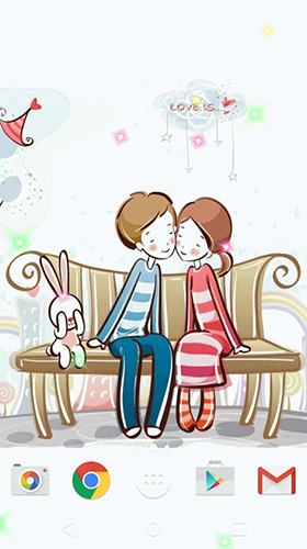 Full version of Android apk livewallpaper Cute lovers for tablet and phone.