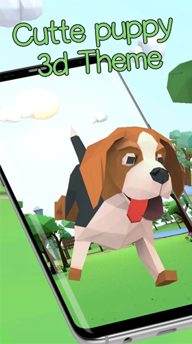 Full version of Android apk livewallpaper Cute puppy 3D for tablet and phone.