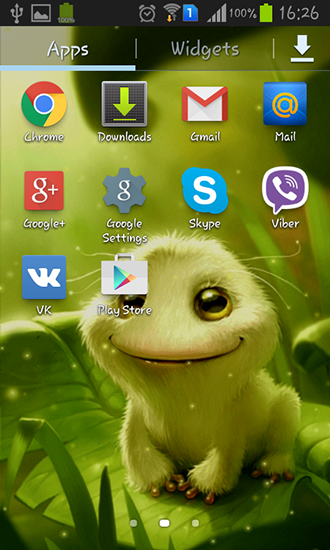 Screenshots of the live wallpaper Cute alien for Android phone or tablet.