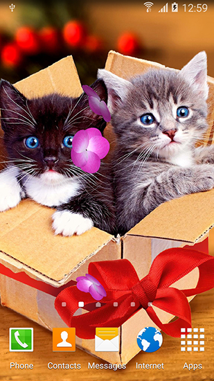 Screenshots of the live wallpaper Cute animals by Live wallpapers 3D for Android phone or tablet.