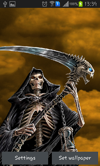 Screenshots of the live wallpaper Dark death for Android phone or tablet.
