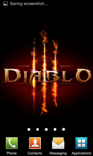 Screenshots of the live wallpaper Diablo 3: Fire for Android phone or tablet.