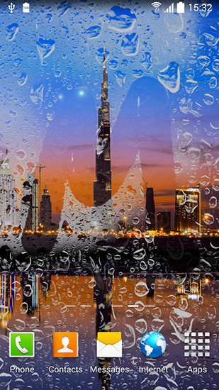 Screenshots of the live wallpaper Dubai night for Android phone or tablet.