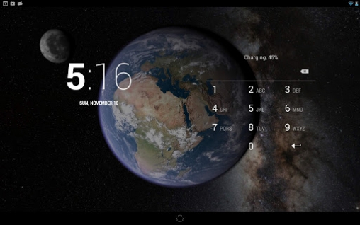 Screenshots of the live wallpaper Earth and moon in gyro 3D for Android phone or tablet.