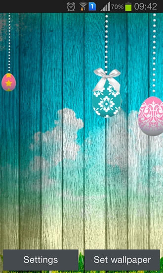 Screenshots of the live wallpaper Easter by Brogent technologies for Android phone or tablet.