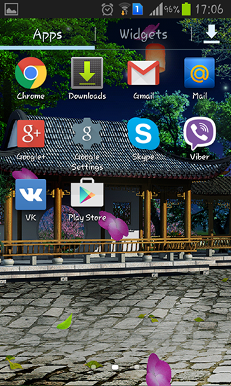 Screenshots of the live wallpaper Eastern garden for Android phone or tablet.