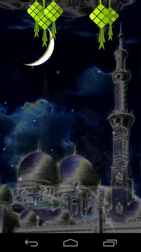 Screenshots of the live wallpaper Eid Ramadan for Android phone or tablet.