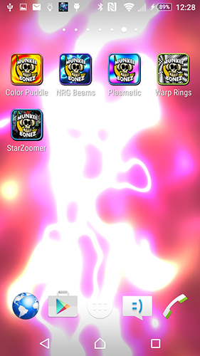Screenshots of the live wallpaper Energy beams for Android phone or tablet.