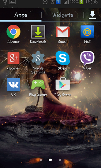 Screenshots of the live wallpaper Evil fairy for Android phone or tablet.