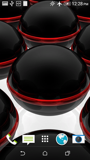 Screenshots of the live wallpaper Fantastic balls for Android phone or tablet.