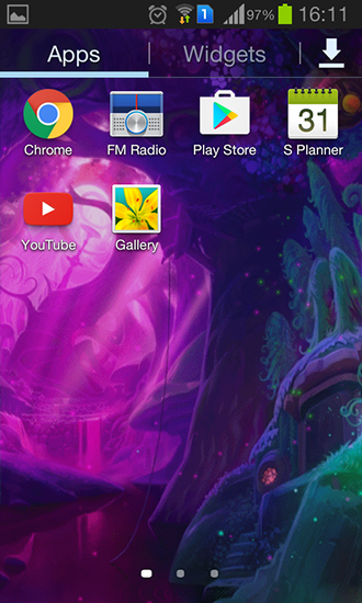 Screenshots of the live wallpaper Fantasy worlds for Android phone or tablet.