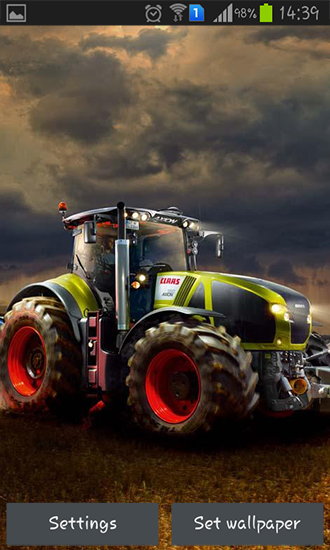 Screenshots of the live wallpaper Farm tractor 3D for Android phone or tablet.