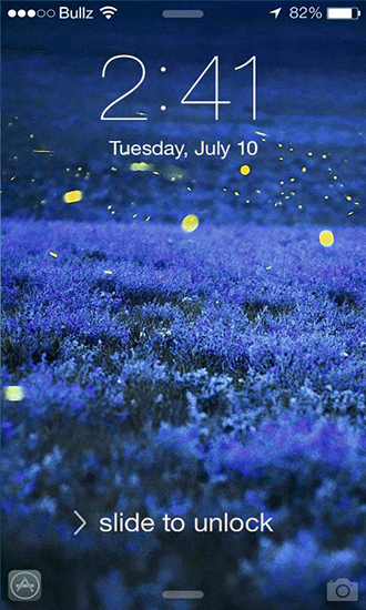 Screenshots of the live wallpaper Firefly for Android phone or tablet.