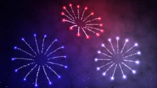Screenshots of the live wallpaper Fireworks deluxe for Android phone or tablet.