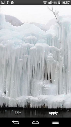Full version of Android apk livewallpaper Frozen waterfall for tablet and phone.