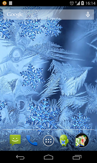 Screenshots of the live wallpaper Frozen glass for Android phone or tablet.