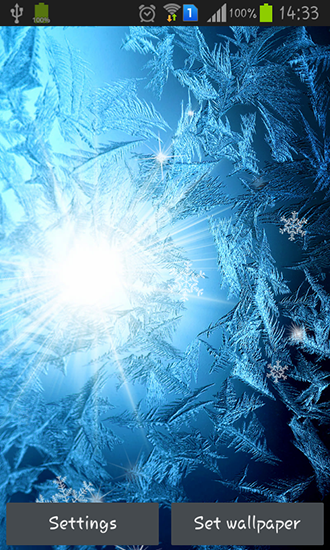 Screenshots of the live wallpaper Frozen glass by Frisky lab for Android phone or tablet.