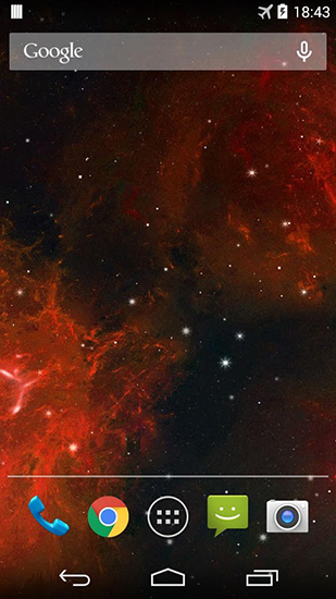 Screenshots of the live wallpaper Galaxy nebula for Android phone or tablet.