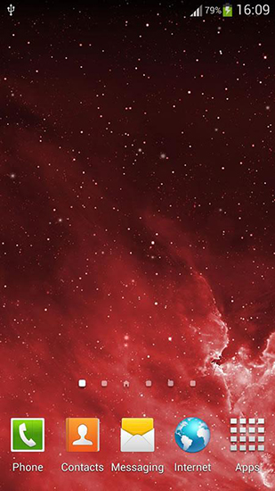 Screenshots of the live wallpaper Galaxy: Parallax for Android phone or tablet.