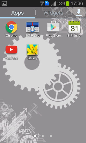 Screenshots of the live wallpaper Gears for Android phone or tablet.