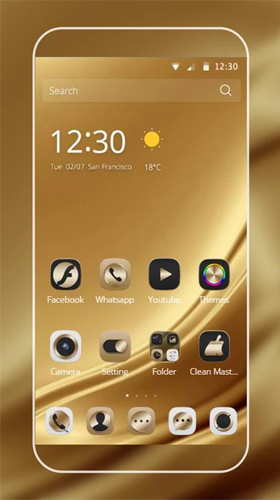 Full version of Android apk livewallpaper Gold silk for tablet and phone.
