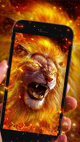 Full version of Android apk livewallpaper Golden lion for tablet and phone.