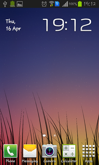 Screenshots of the live wallpaper Grass for Android phone or tablet.