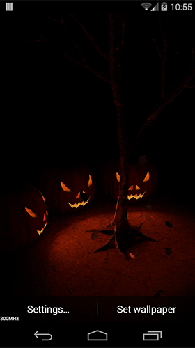 Full version of Android apk livewallpaper Halloween evening 3D for tablet and phone.
