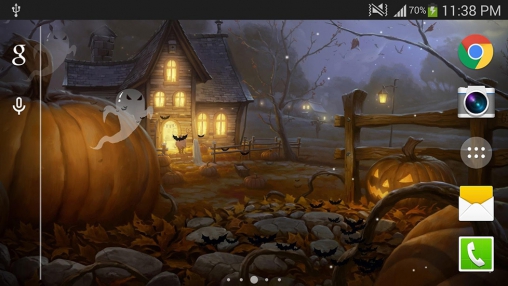 Screenshots of the live wallpaper Halloween 2015 for Android phone or tablet.