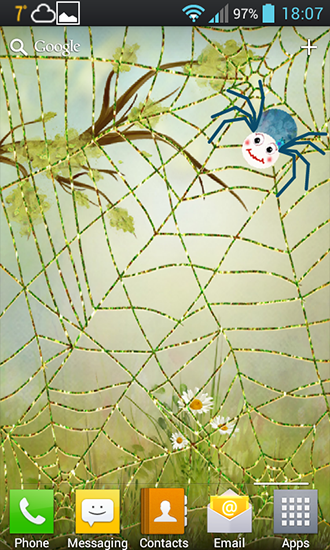 Screenshots of the live wallpaper Halloween: Spider for Android phone or tablet.
