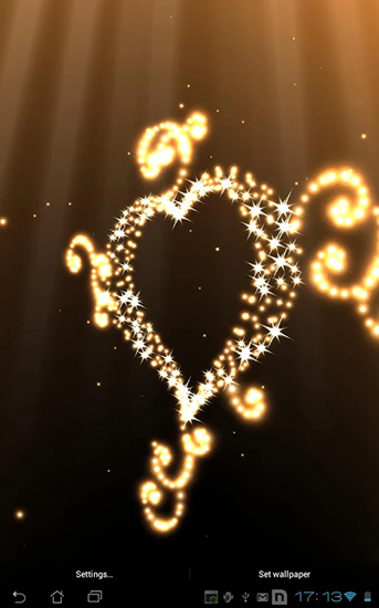 Screenshots of the live wallpaper Hearts by Aqreadd studios for Android phone or tablet.
