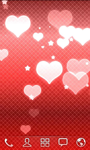 Screenshots of the live wallpaper Hearts by Mariux for Android phone or tablet.