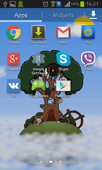 Screenshots of the live wallpaper Home tree for Android phone or tablet.
