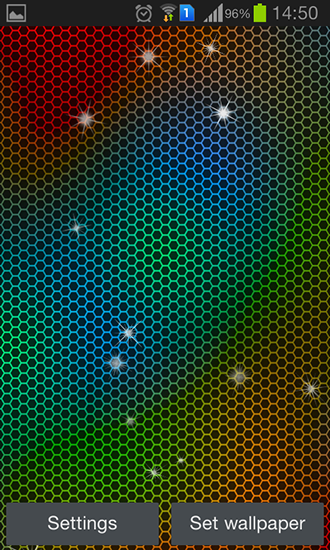 Screenshots of the live wallpaper Honeycomb for Android phone or tablet.