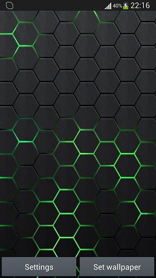Screenshots of the live wallpaper Honeycomb 2 for Android phone or tablet.