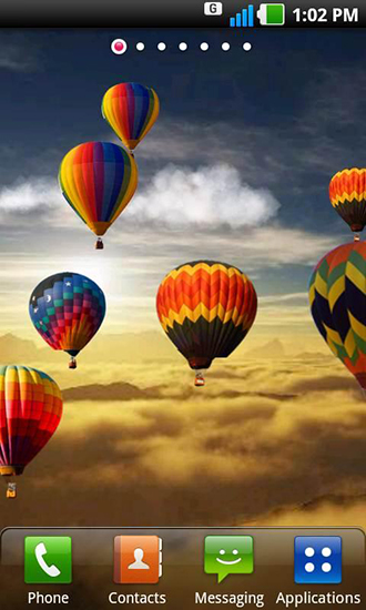 Screenshots of the live wallpaper Hot air balloon for Android phone or tablet.