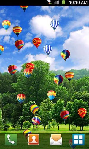 Screenshots of the live wallpaper Hot air balloon by Venkateshwara apps for Android phone or tablet.