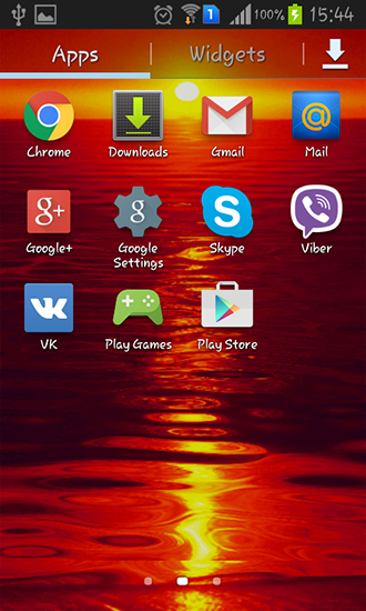 Screenshots of the live wallpaper Hot sunset for Android phone or tablet.