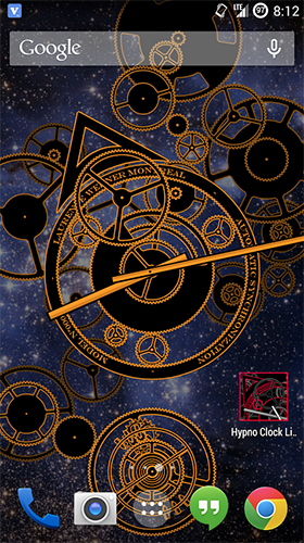 Full version of Android apk livewallpaper Hypno clock by Giraffe Playground for tablet and phone.