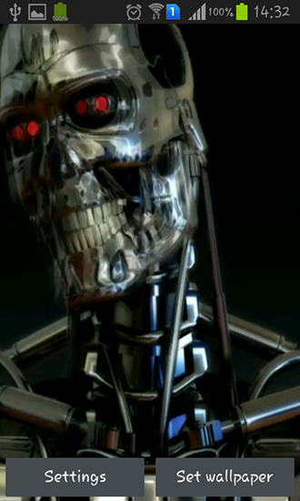 Screenshots of the live wallpaper Iron transformer 3D for Android phone or tablet.