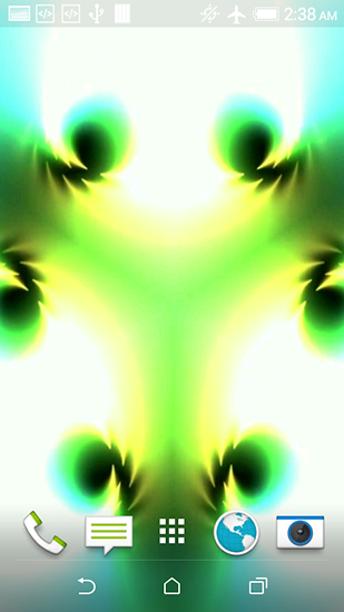 Screenshots of the live wallpaper Kaleidoscope HD for Android phone or tablet.