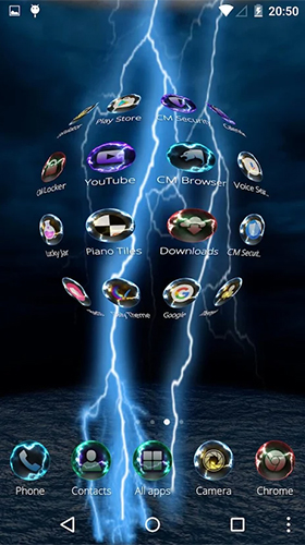 Full version of Android apk livewallpaper Lightning storm 3D for tablet and phone.