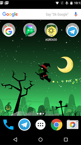 Full version of Android apk livewallpaper Little witch planet for tablet and phone.