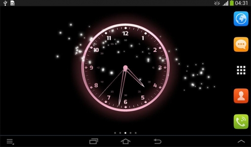 Screenshots of the live wallpaper Live clock for Android phone or tablet.